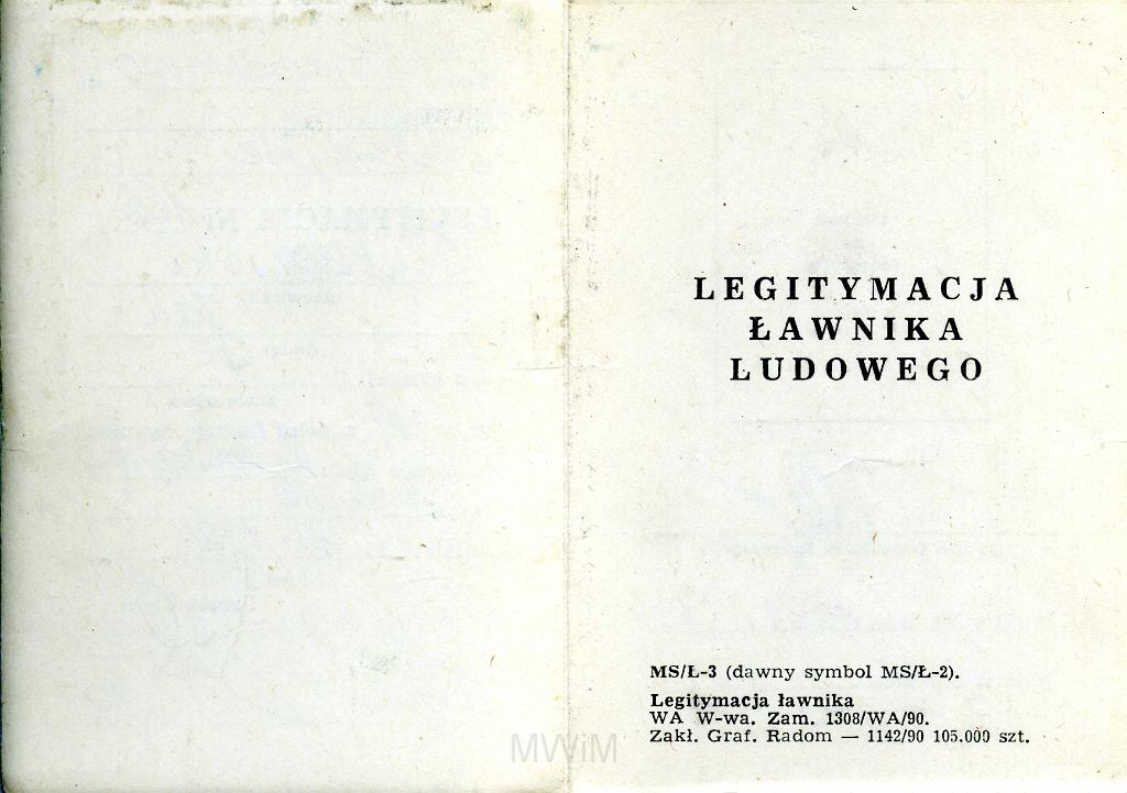 KKE 3271-1.jpg - Legitymacja Ławnika Ludowego, Jana Rutkowskiego, Olsztyn, 1990 r.